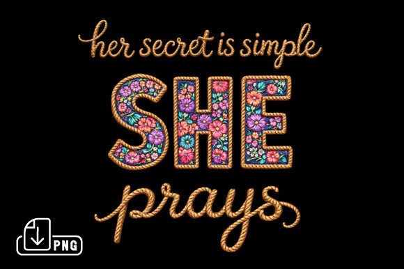SHE Prays Faux Embroidery: A Holiday Design Review