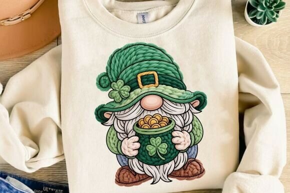 St Patrick Gnome PNG: Faux Embroidery Review